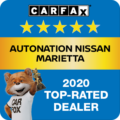 AutoNation Nissan Marietta Recognized as a CARFAX Top-Rated Dealer 2020 CARFAX Top-Rated Dealer badge
