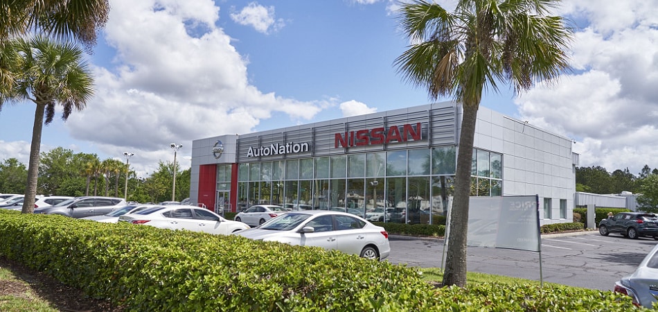 Jacksonville Area Nissan Dealership Exterior view of Nissan Orange Park Serving Jacksonville
