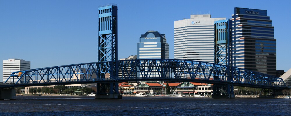 View of Main Street Bridge in Jacksonville, FL View of Main Street Bridge in Jacksonville, FL