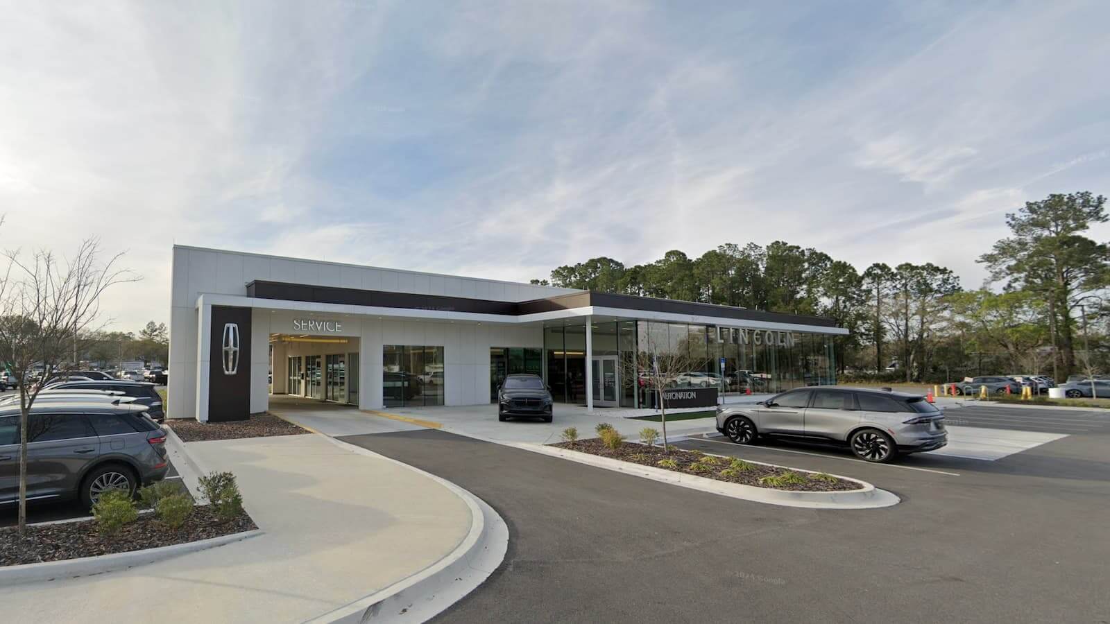 Exterior view of the newly renovated AutoNation Lincoln Orange Park