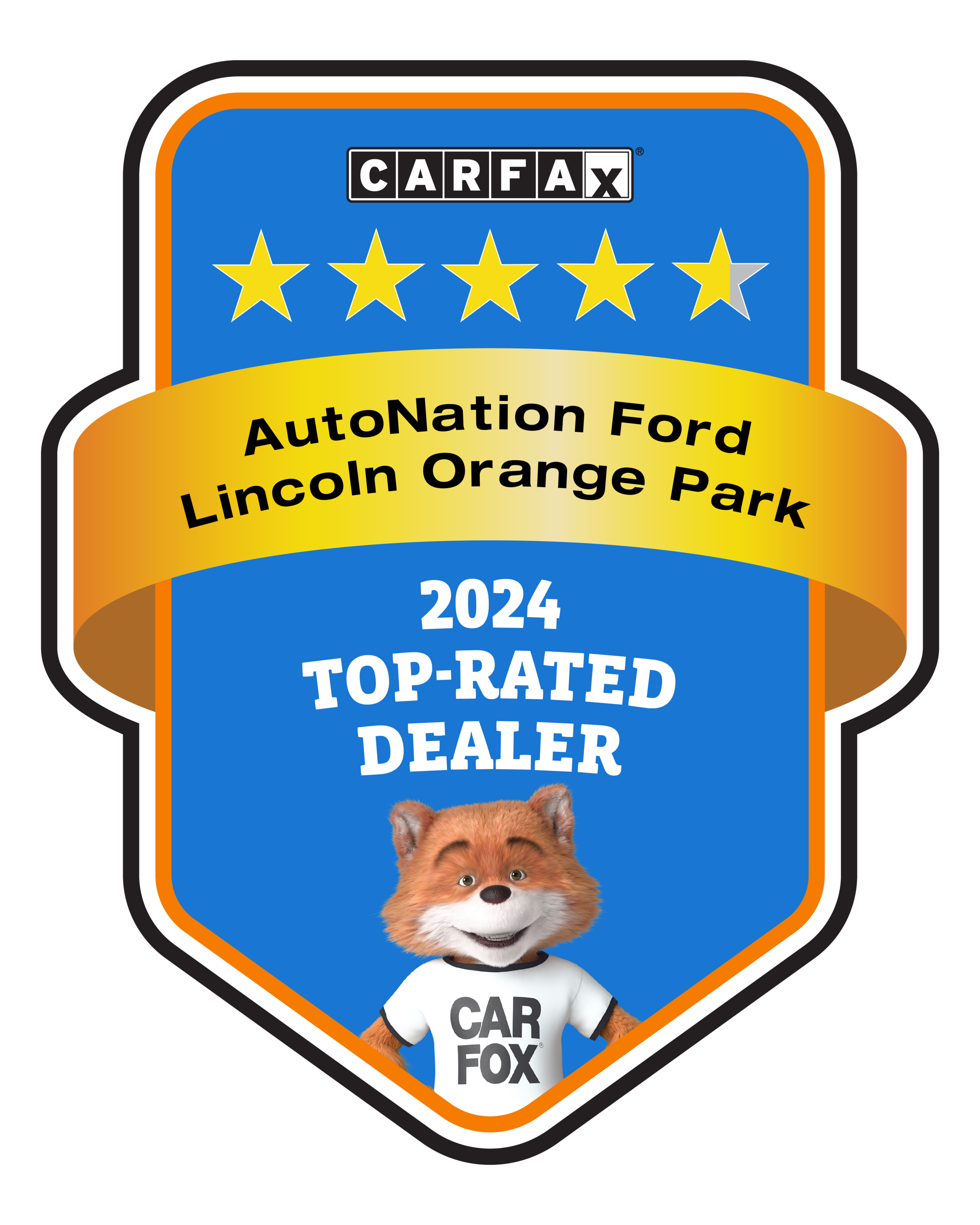 AutoNation Lincoln Orange Park CARFAX Top-Rated Dealer badge