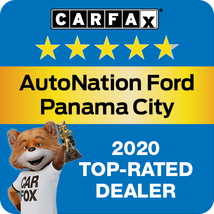 AutoNation Ford Panama City Recognized as a CARFAX Top-Rated Dealer 2020 CARFAX Top-Rated Dealer badge