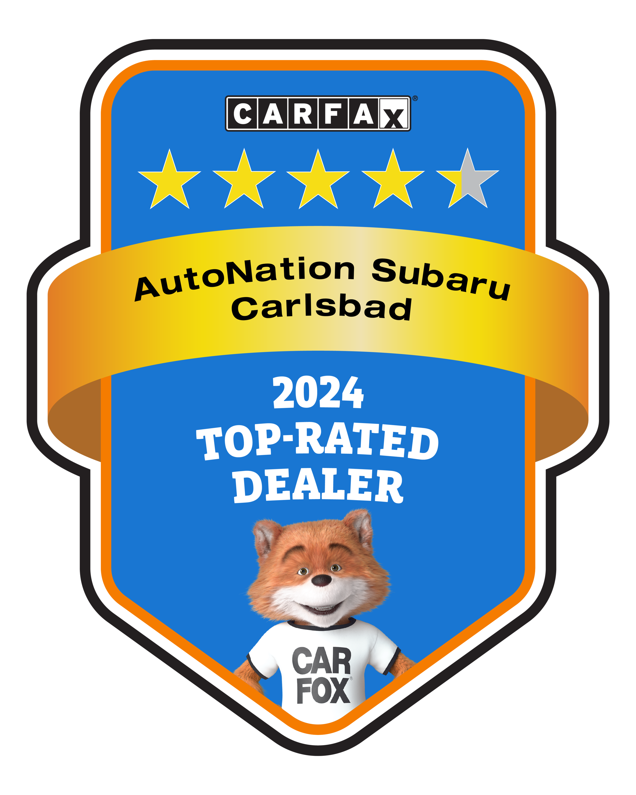 AutoNation Subaru Carlsbad CARFAX Top-Rated Dealer badge