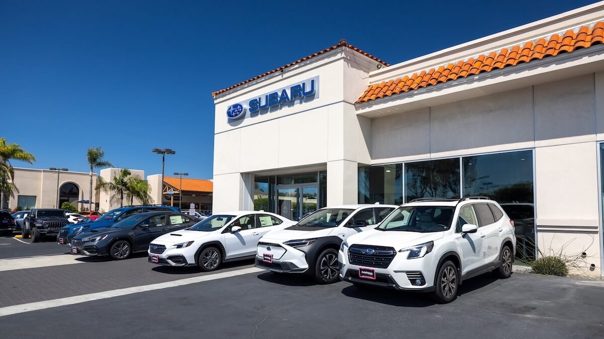 Exterior view of AutoNation Subaru Carlsbad, a Subaru dealer serving Escondido