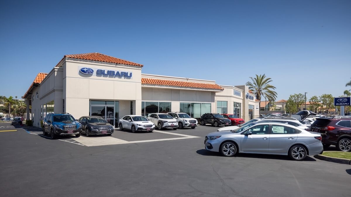 Exterior view of AutoNation Subaru Carlsbad, a Subaru dealer serving Oceanside
