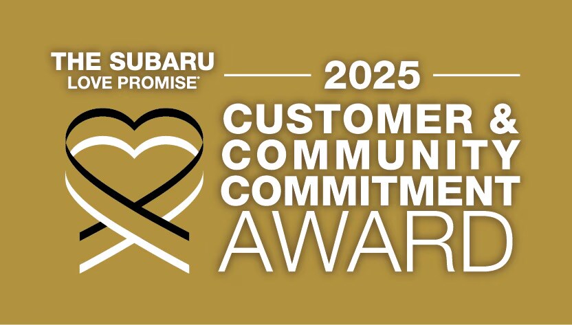 2025 Subaru Love Promise Customer and Community Commitment Award logo