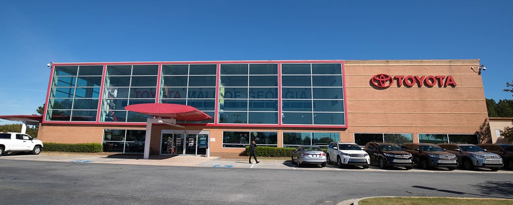 Exterior View of Toyota Dealership Serving Roswell