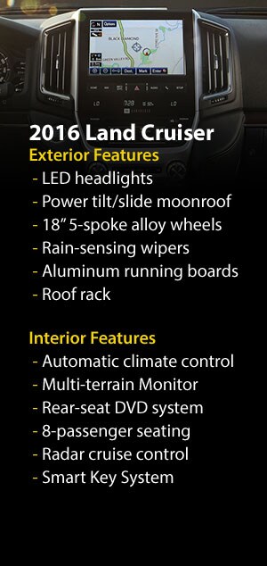 2016 Toyota Land Cruiser Features