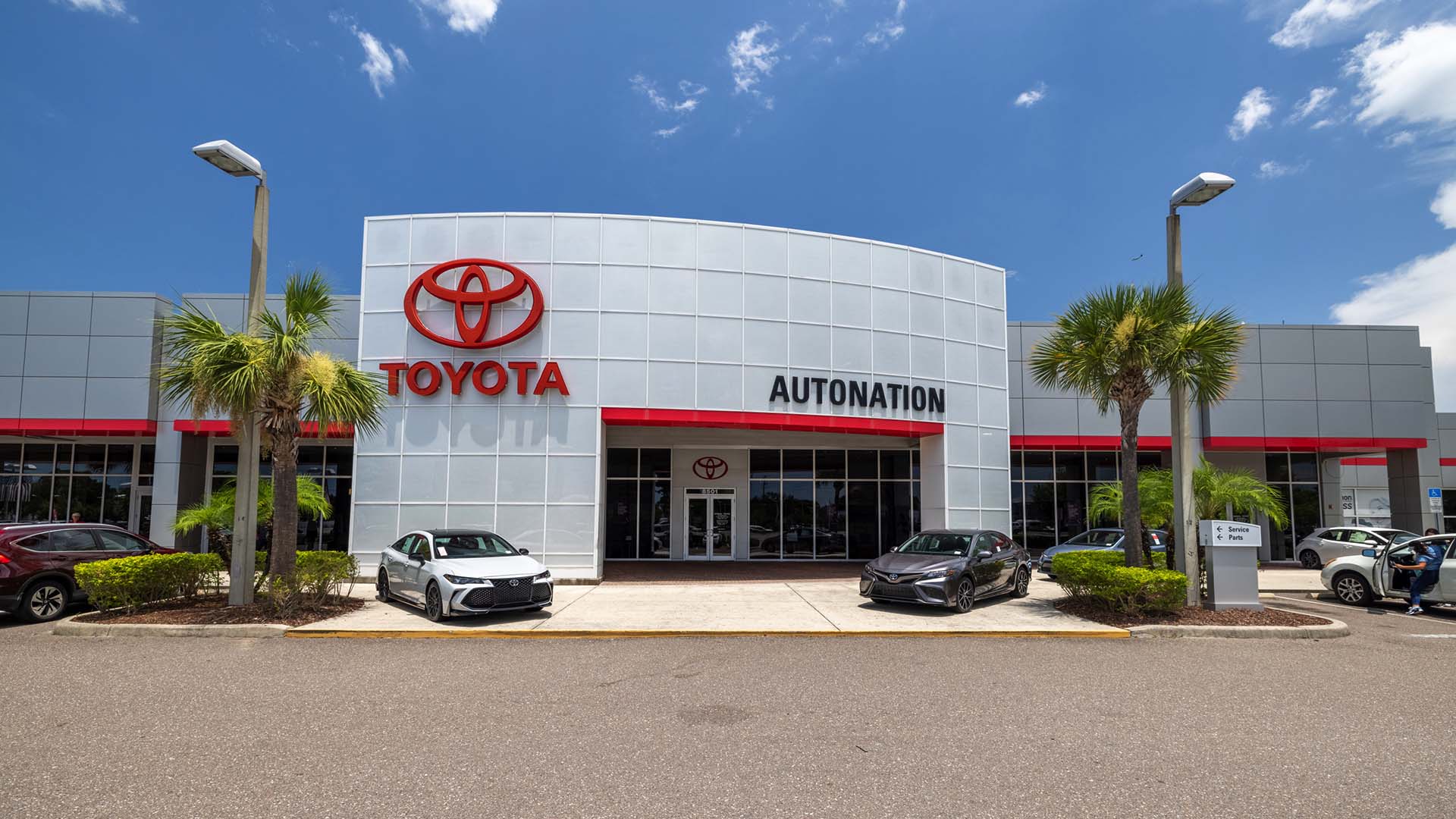 AutoNation Toyota Pinellas Park sells and services Toyota cars, trucks, and SUVs near you in Pinellas Park Exterior view of AutoNation Toyota Pinellas Park