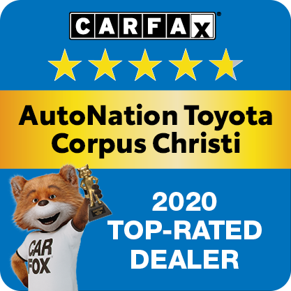 AutoNation Toyota Corpus Christi Recognized as a CARFAX Top-Rated Dealer 2020 CARFAX Top-Rated Dealer badge