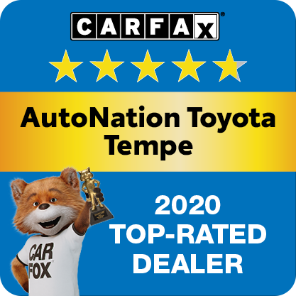 AutoNation Toyota Tempe Recognized as a CARFAX Top-Rated Dealer 2020 CARFAX Top-Rated Dealer badge