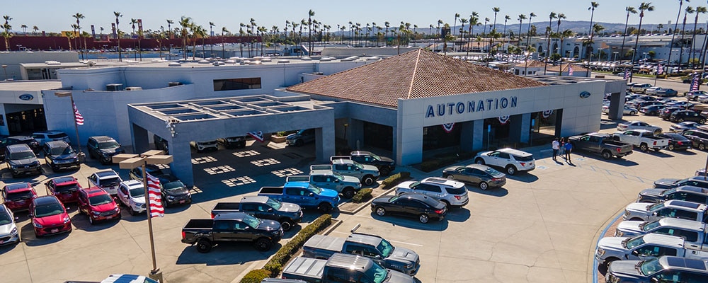 Hours and directions to our Ford Dealership in Tustin, CA Outside view of AutoNation Ford Tustin