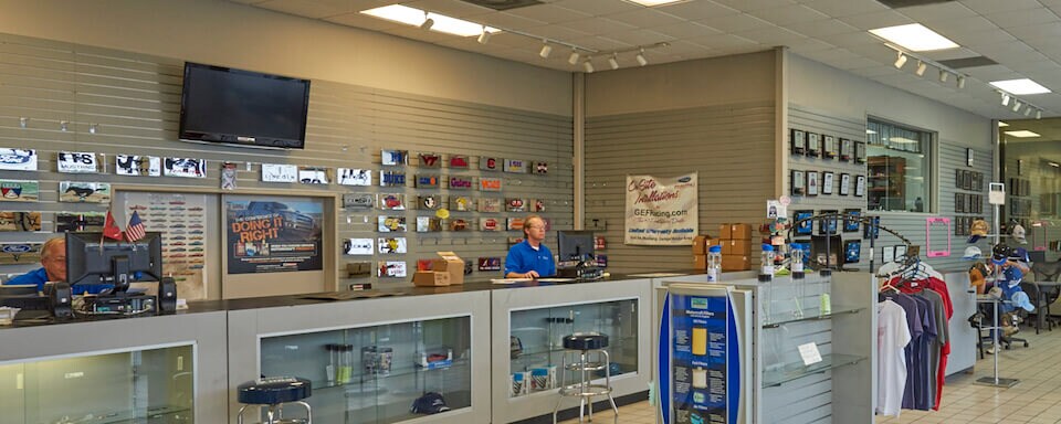 Ford Parts For Sale near Atlanta View of parts counter and cashier at AutoNation Ford Union City