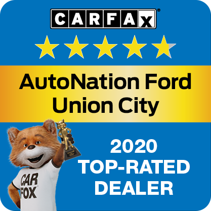 AutoNation Ford Union City Recognized as a CARFAX Top-Rated Dealer 2020 CARFAX Top-Rated Dealer badge