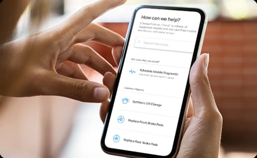 Person booking service on their mobile device