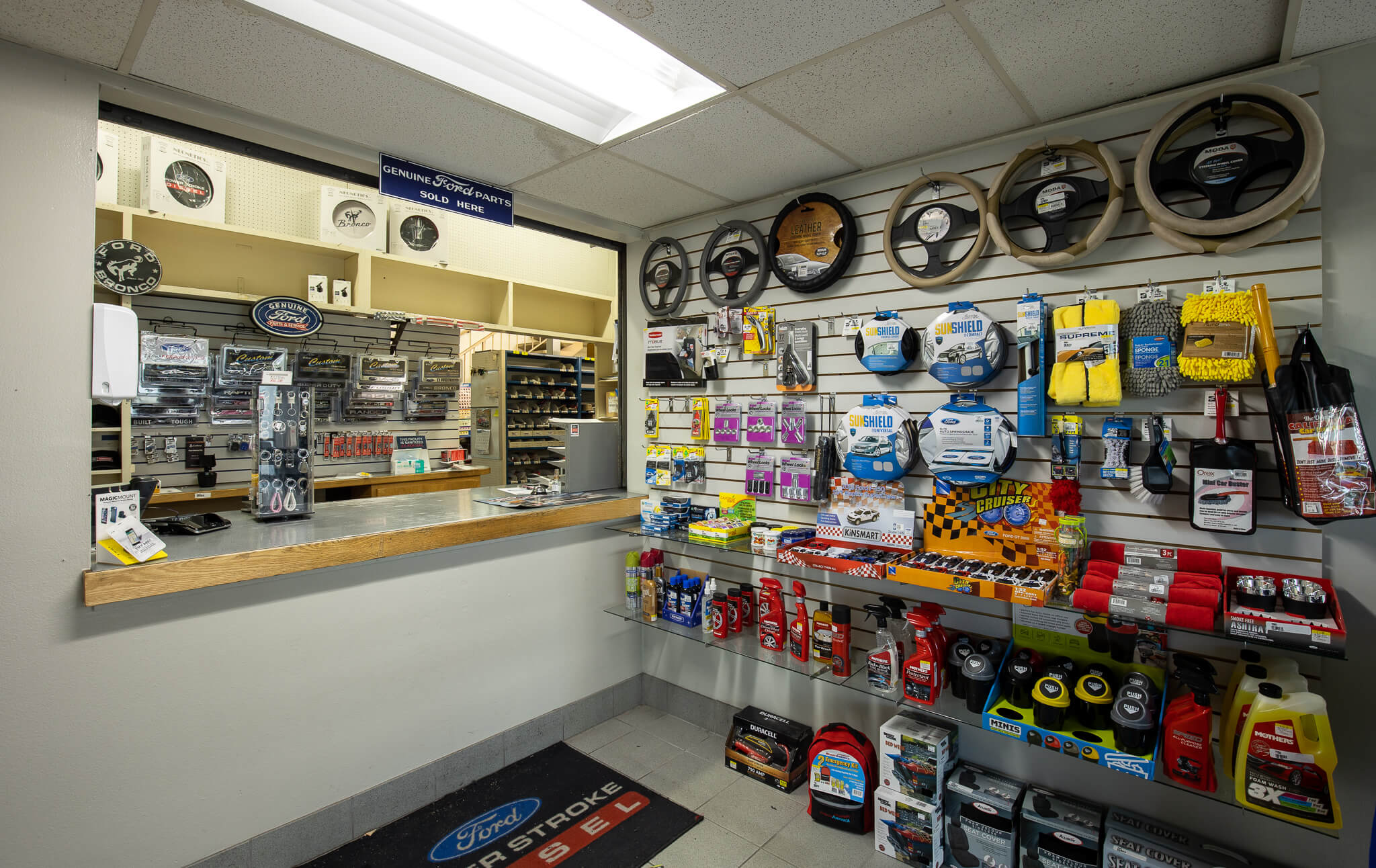 Find genuine Ford parts at AutoNation Ford Valencia View of the Parts Center counter at AutoNation Ford Valencia