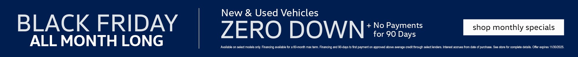 Black Friday All Month Long Promotion