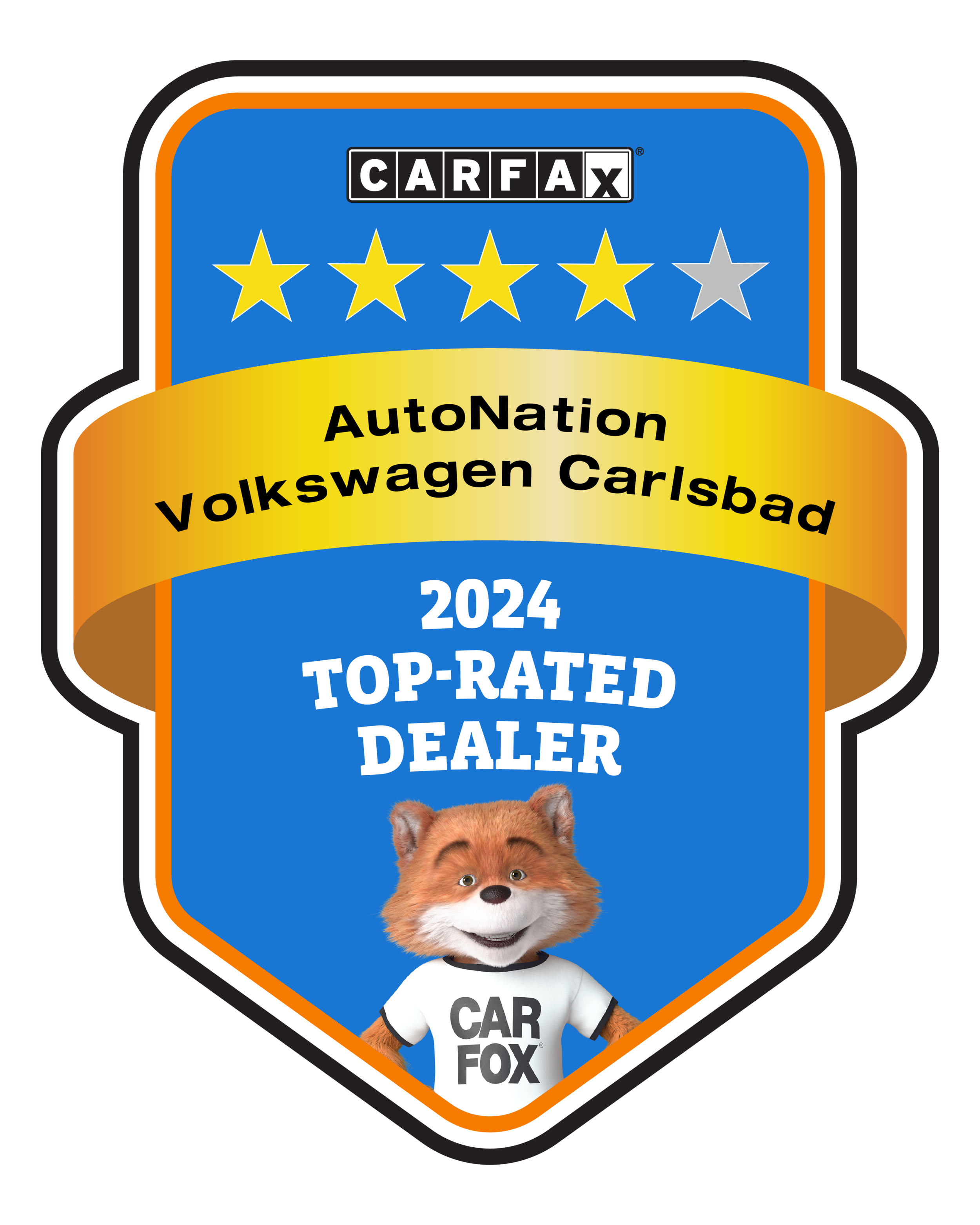 AutoNation Volkswagen Carlsbad CARFAX Top-Rated Dealer badge