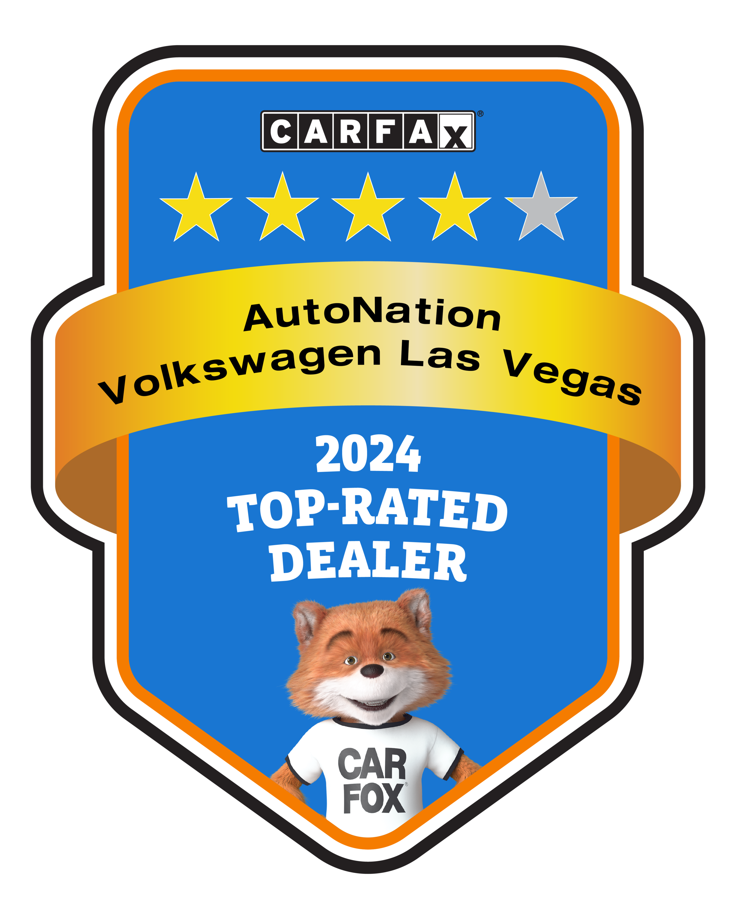 AutoNation Volkswagen Las Vegas CARFAX Top-Rated Dealer badge