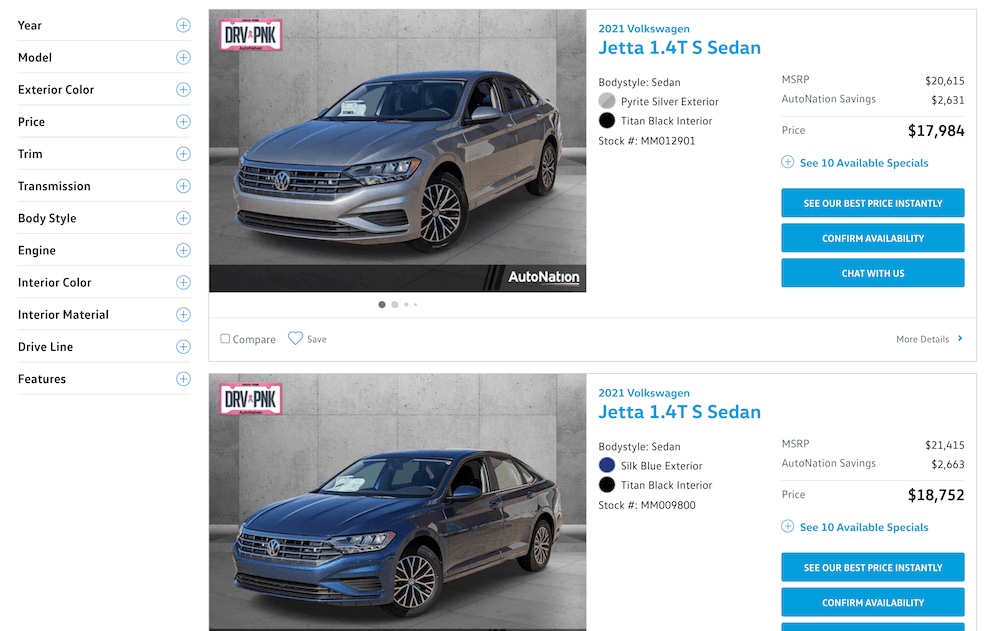 Terry Volkswagen inventory