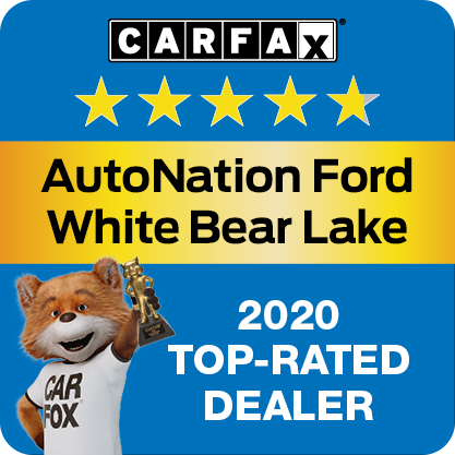AutoNation Ford White Bear Lake Recognized as a CARFAX Top-Rated Dealer 2020 CARFAX Top-Rated Dealer badge