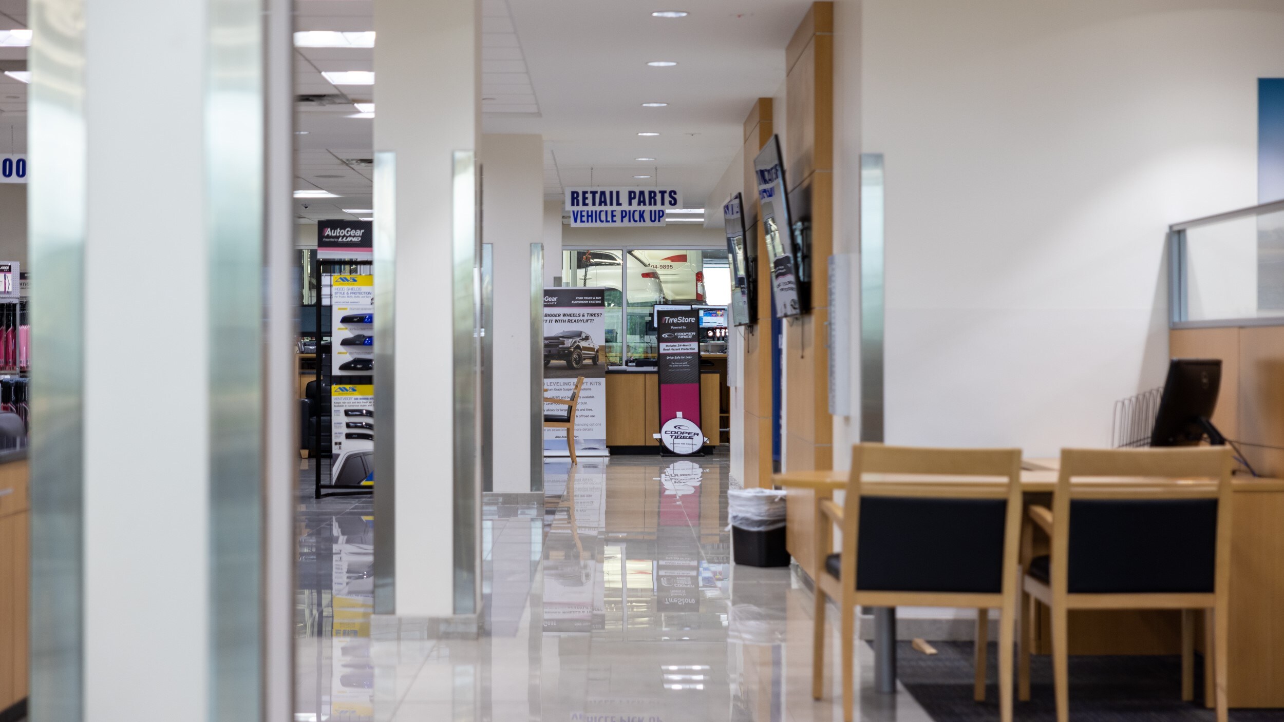 AutoNation Ford Wolfchase is your Memphis, TN home for all your Ford financing, purchasing, and service needs Interior view of AutoNation Ford Wolfchase during the day