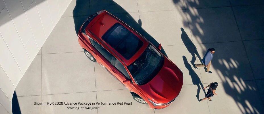 Shown: RDX 2020 Advance Package in Performance Red Pearl Starting at $45,900