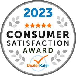 DealerRater Consumer Satisfaction Award winner