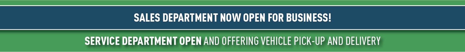 Sales Department Now Open!