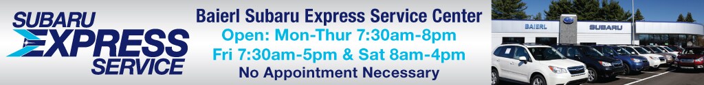 Baierl Subaru Express Service Center Baierl Subaru Express Service Center, No Appointment Needed!