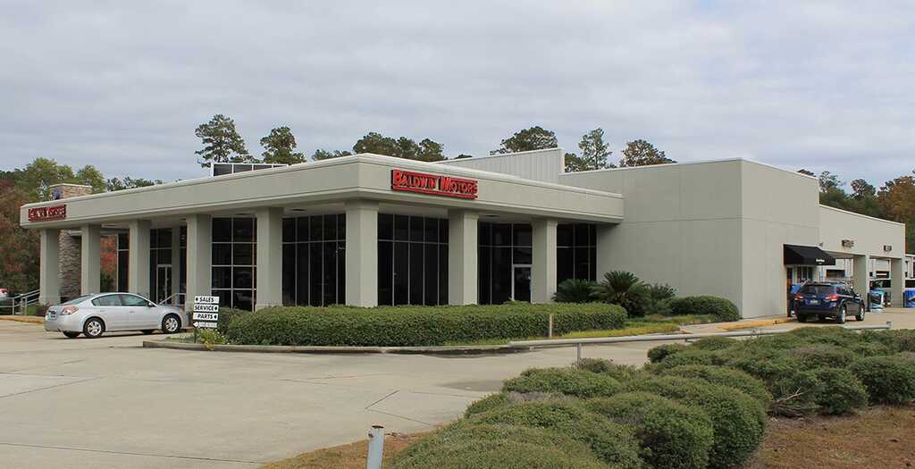 Historic Baldwin Motors dealership in Covington Louisiana
