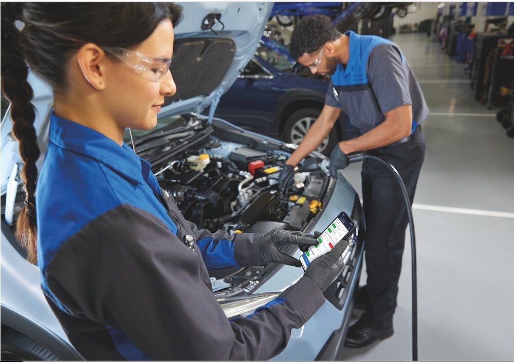 Subaru vehicle inspection and recall assistance