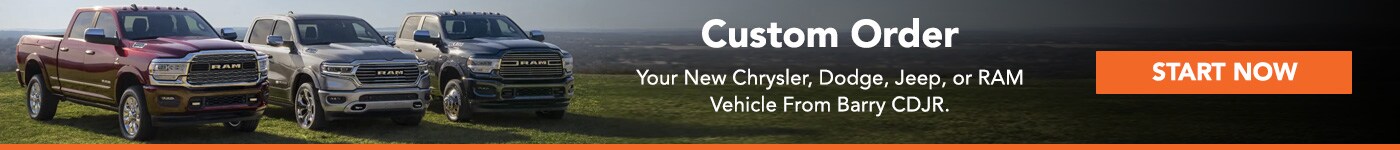 Custom Order Your Vehicle with Barry CDJR