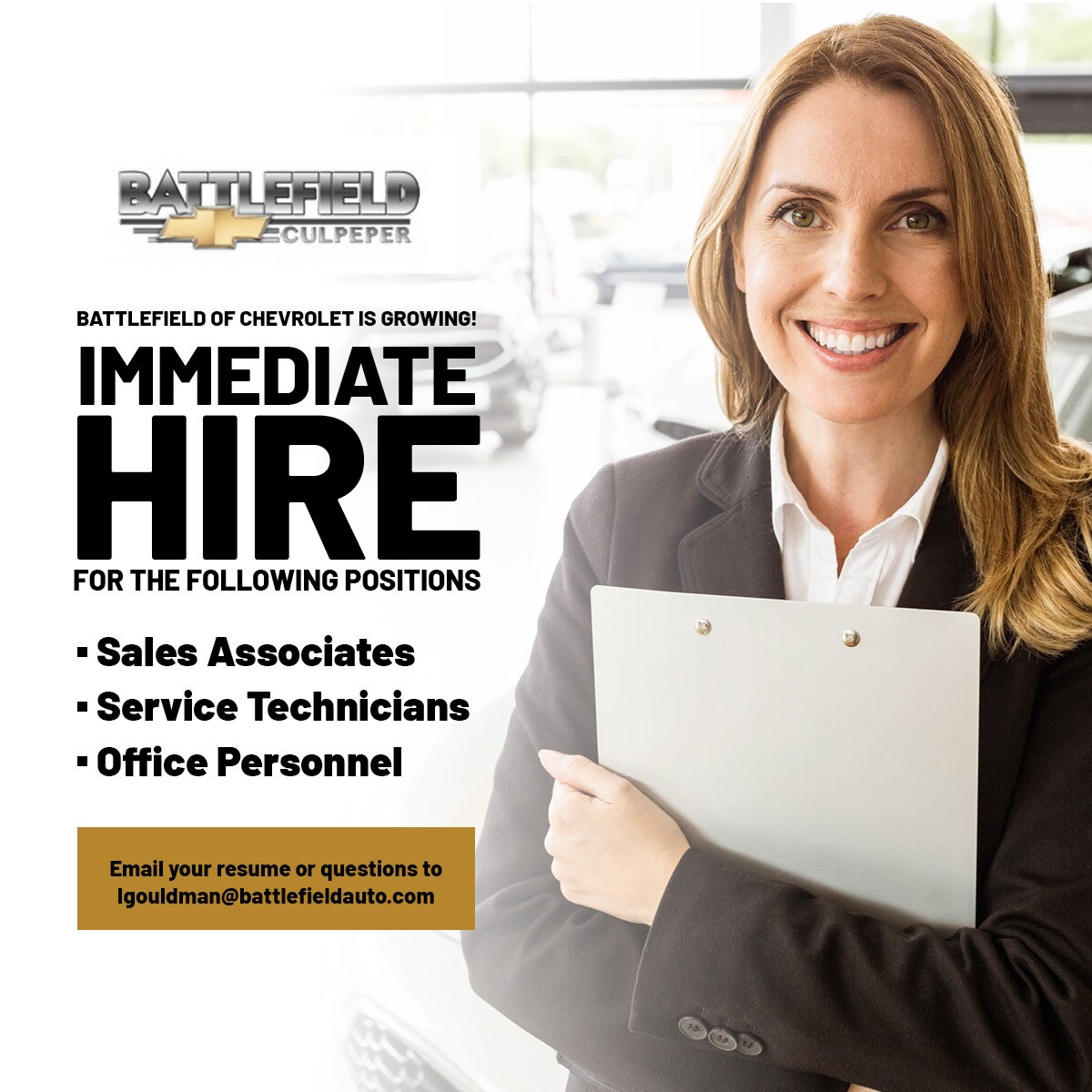 Email your resume or questions