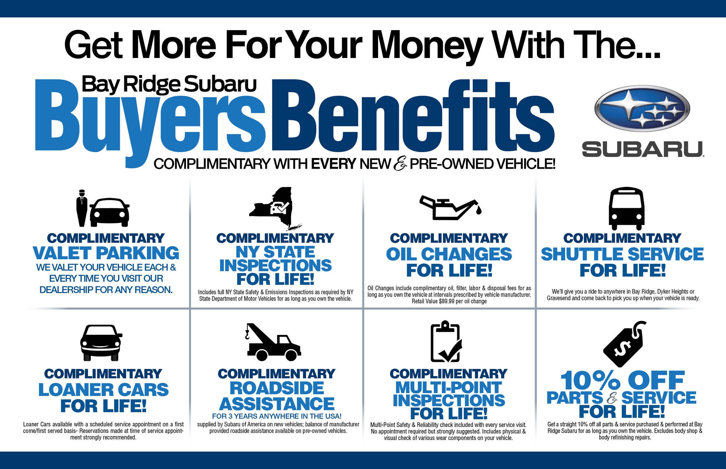 Bay Ridge Subaru Buyers Benefits