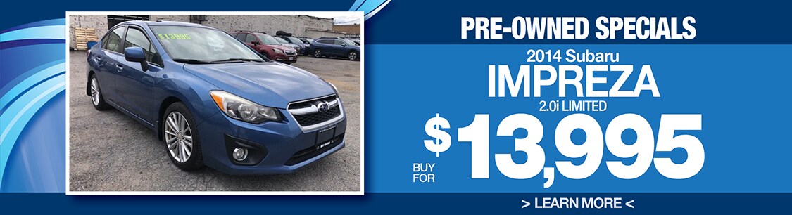 2014 Pre-Owned Subaru Impreza Special Offer