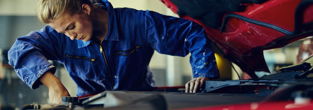Mechanic Working on Nissan Rogue Sport