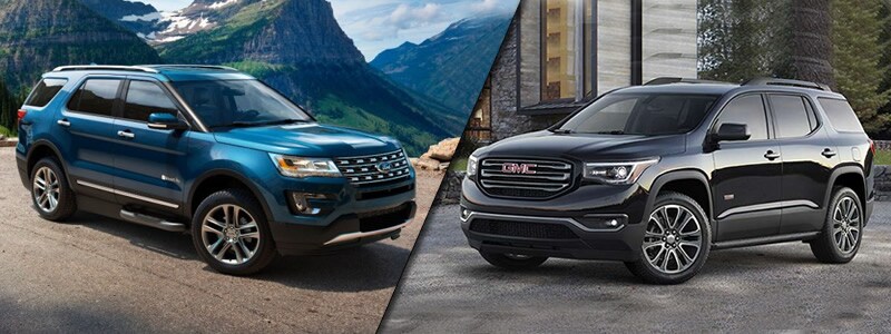 2017 Ford Explorer XLT vs GMC Acadia SLE-1 2017 Ford Explorer vs GMC Acadia