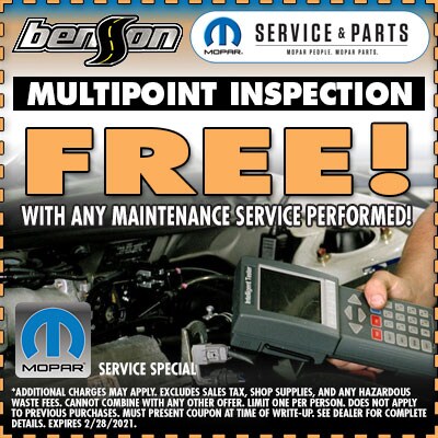 FREE Multipoint Inspection Greer SC 29650 Benson Jeep