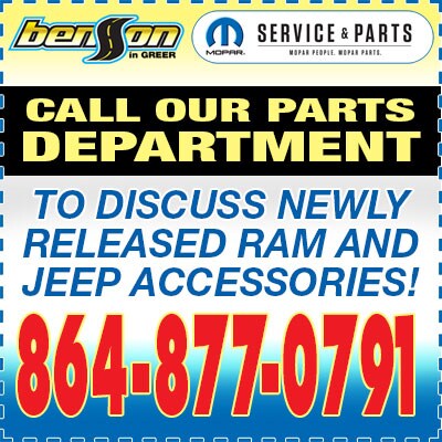 Jeep Accessories Greer SC 29650 Benson CDJR
