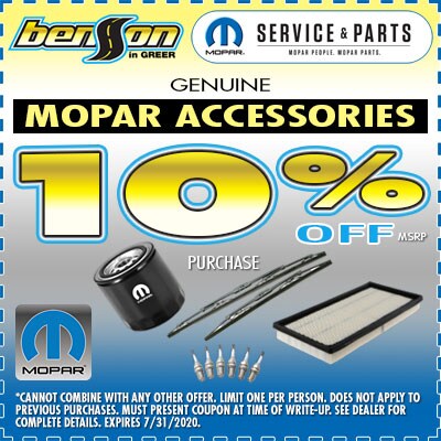 MOPAR Accessories Greer SC 29650 Benson CDJR