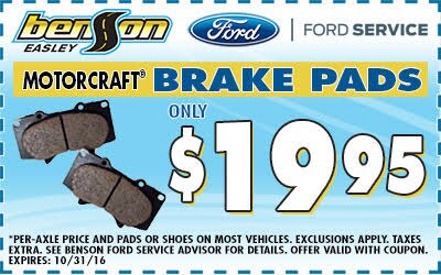 Brake Pads Easley SC 29640 Benson Ford