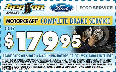 Brake Service Easley SC 29640 Benson Ford