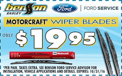 Wiper Blades Easley SC 29640 Benson Ford