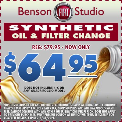 Oil Filter Change Greer SC 29650 Benson Fiat