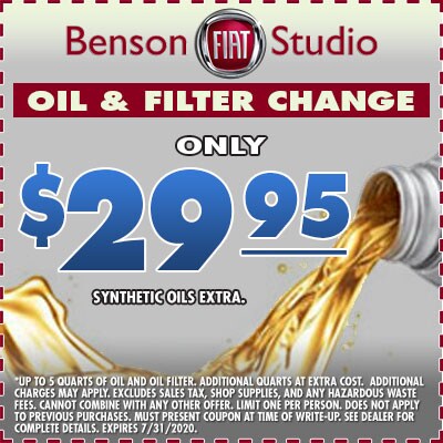 Oil Filter Change Greer SC 29650 Benson Fiat