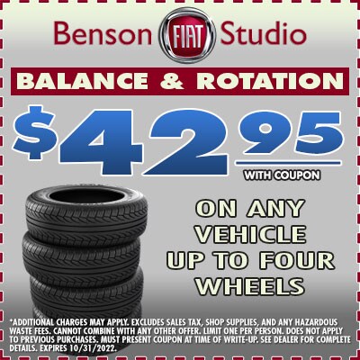 Tire Rotation Balance Greer SC 29650 Benson Fiat