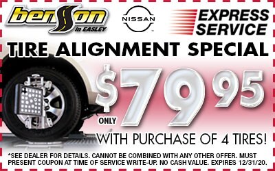 Tire Alignment Easley SC 29640 Benson Nissan