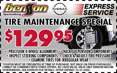Tire Maintenance Spartanburg SC 29303 Benson Nissan