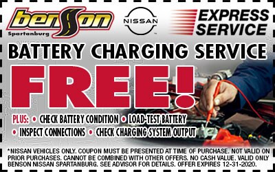 Battery Charging Service Spartanburg SC 29303 Benson Nissan